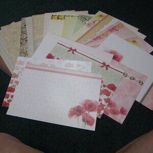 23 Sheets Hunkydory Adorable Scorable Cardstock Peach Beige Yellow Coral Asst